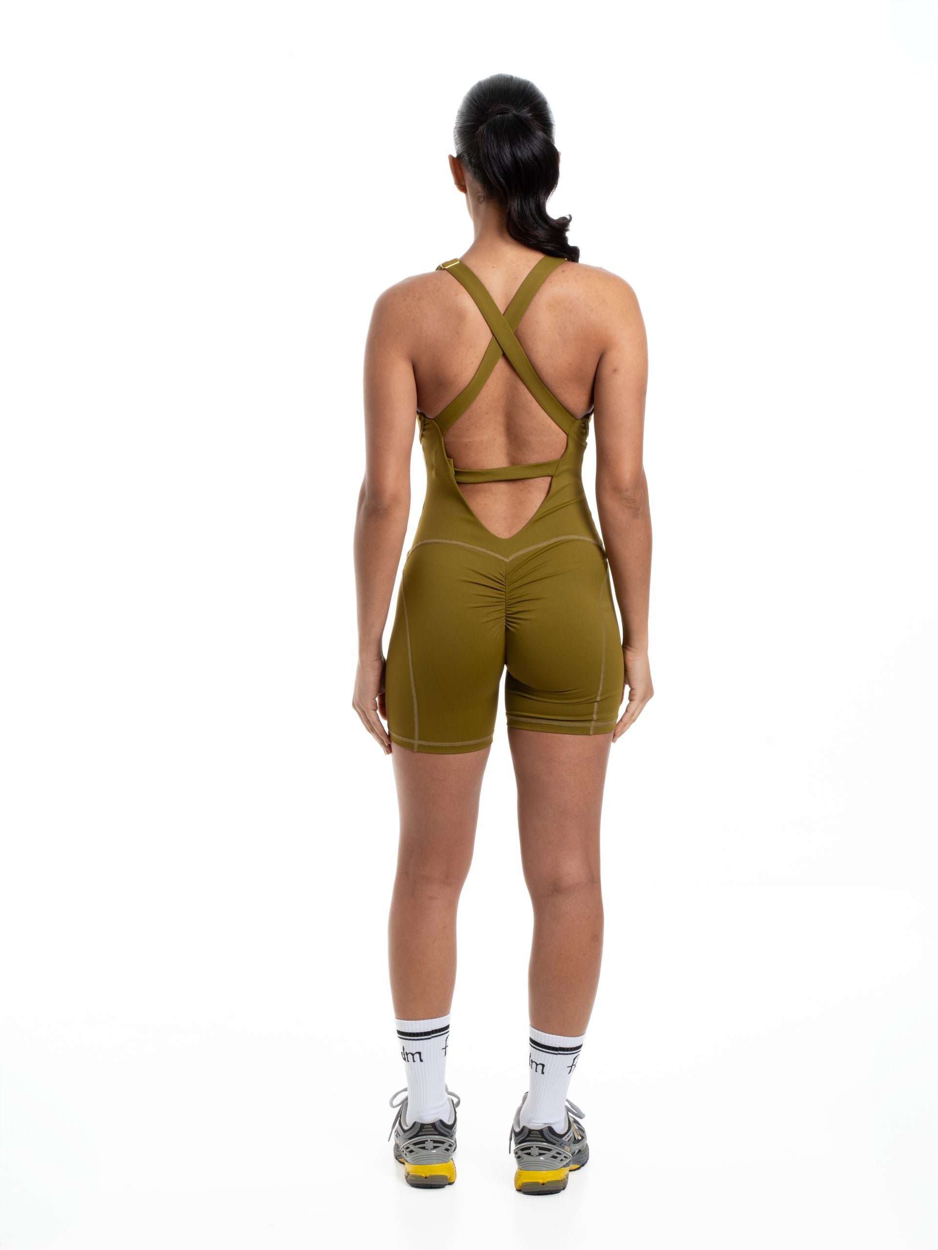 Playful Romper - Olive — FRDM Wellness women’s yoga wear & athleisure