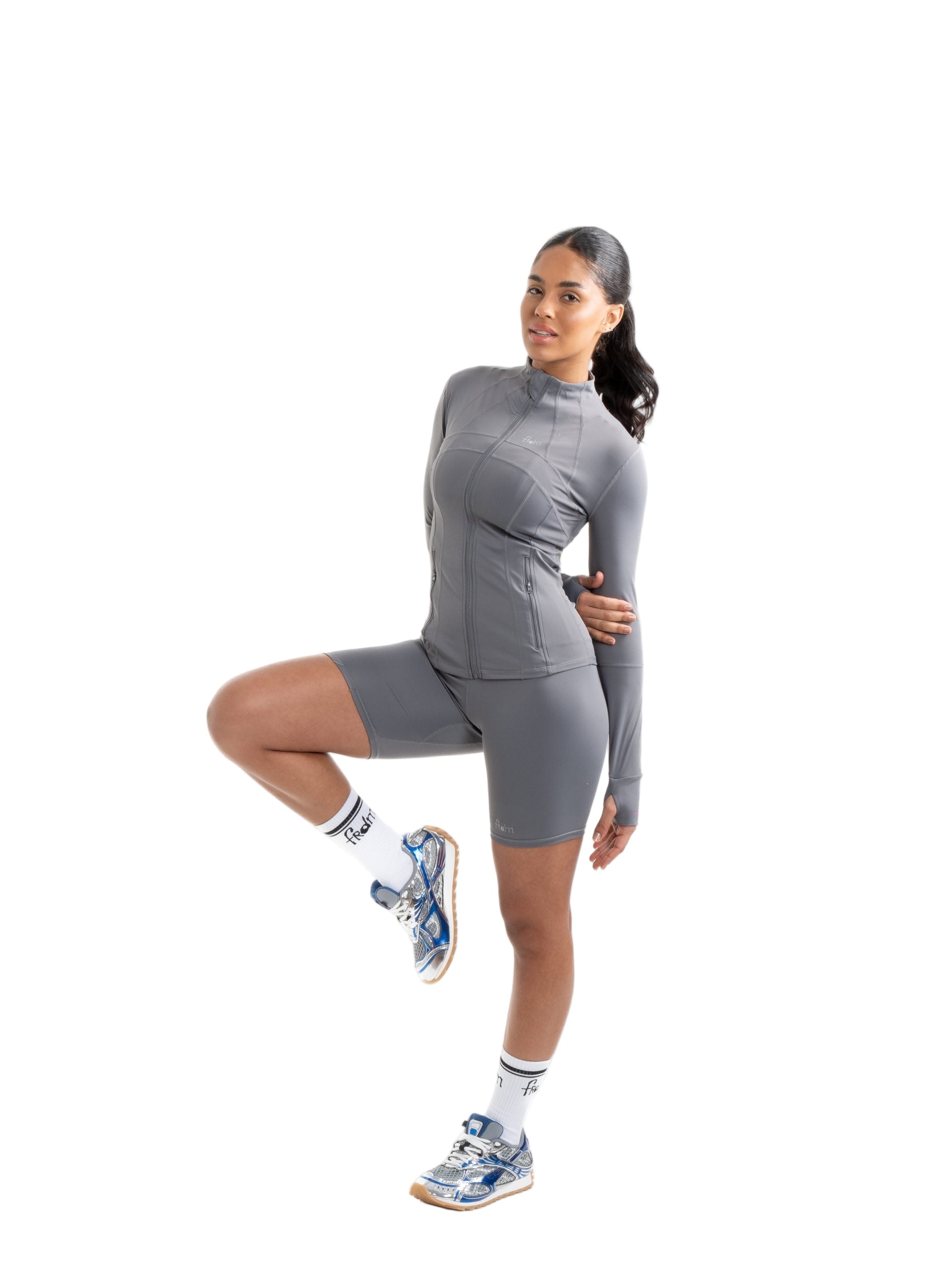 Sculpt Set Grey — L   — FRDM Wellness women’s yoga wear & athleisure